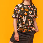Mickey & Minnie Floral Ghost All-Over Print Unisex Tee, , hi-res view 9